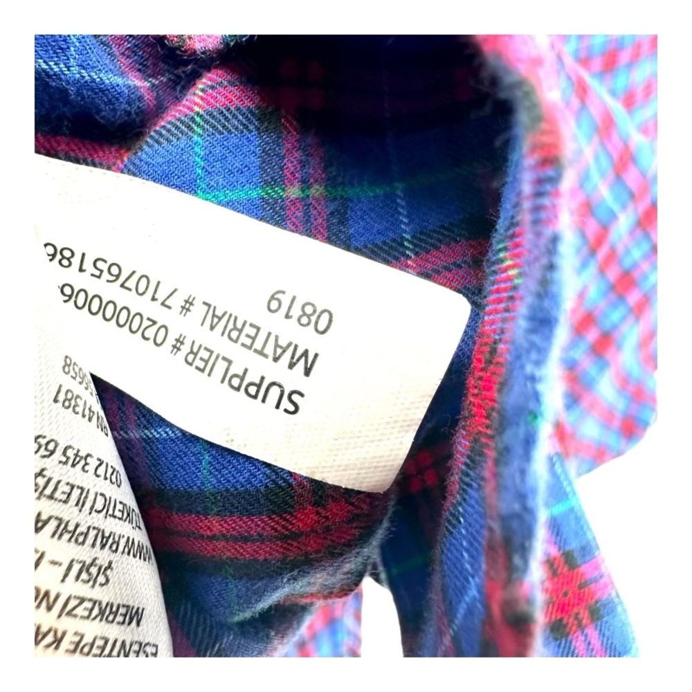Ralph Lauren | XS Men’s Classic Fit Blue & Red Plaid Button Shirt‎ - Picture 13 of 14